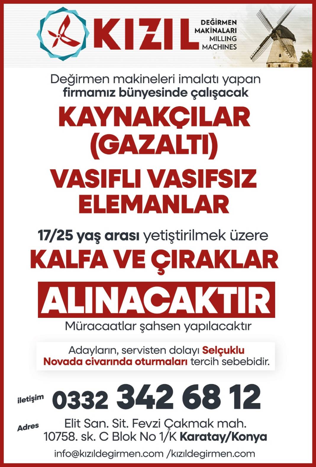 ELEMAN İLANLARI 1