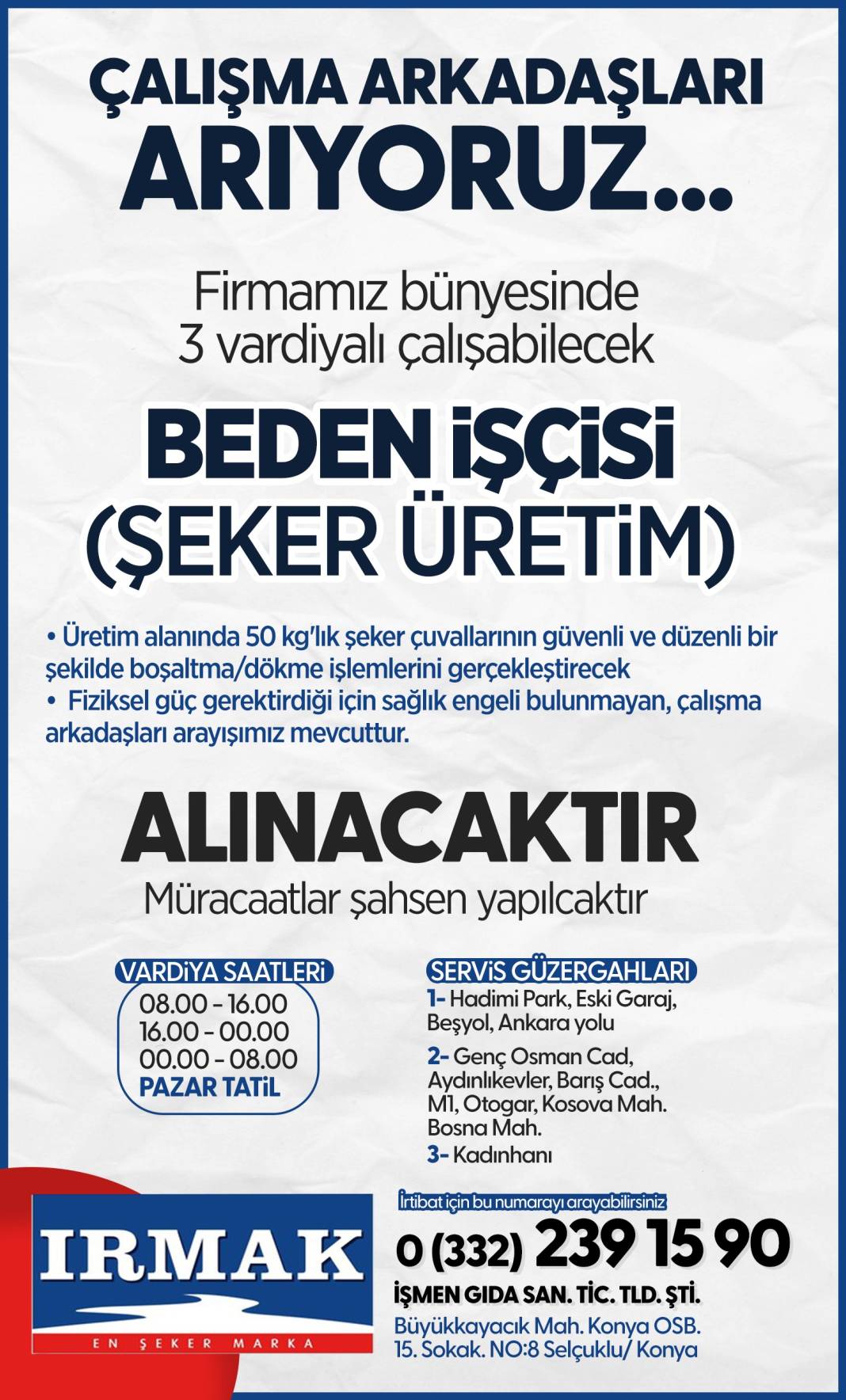 Konya güncel iş ilanları - Eleman İlanları Konya