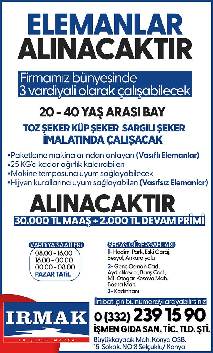 Konya Eleman İlanları 6