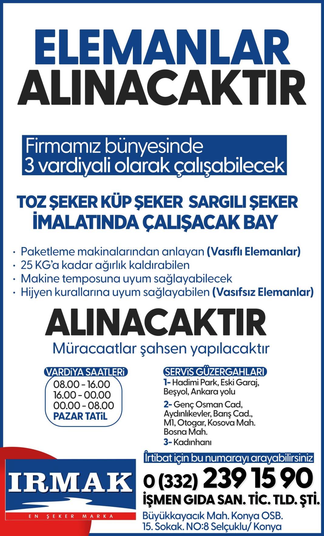 Konya Eleman İlanları 4