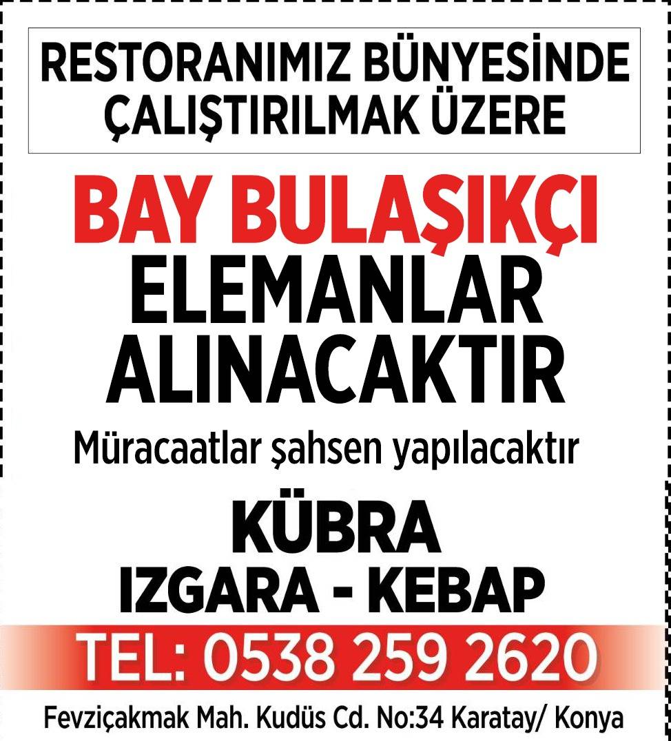 Konya Eleman İlanları 2