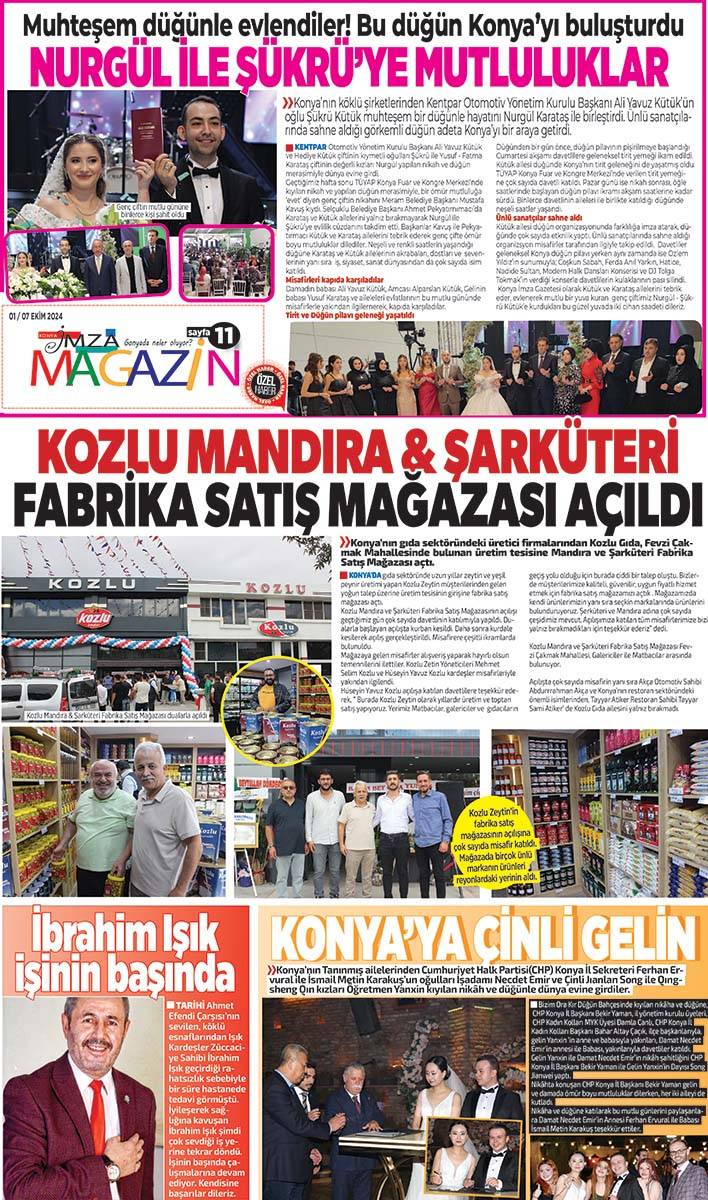 Konya İmza E-GAZETE (01/07 Ekim 2024) 11