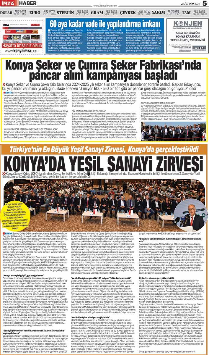 Konya İmza E-GAZETE (01/07 Ekim 2024) 5
