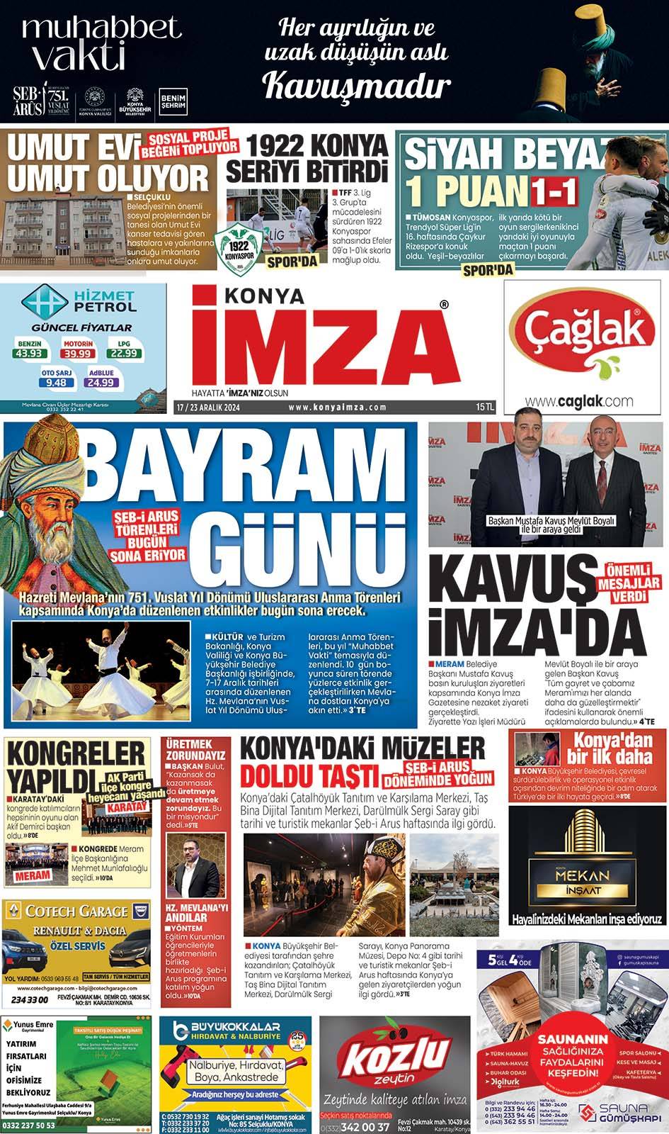 Konya İmza E-GAZETE (17/23 Aralık 2024)  - Konya gazete oku- Konya yerel gazete 1