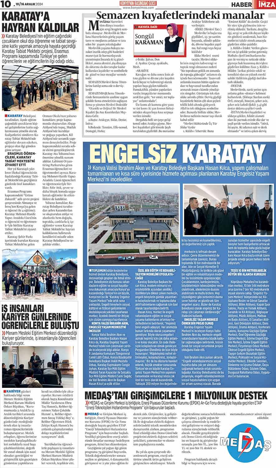 Konya İmza E-Gazete 10 Aralık Salı /  Konya gazete oku- Konya yerel gazete 10