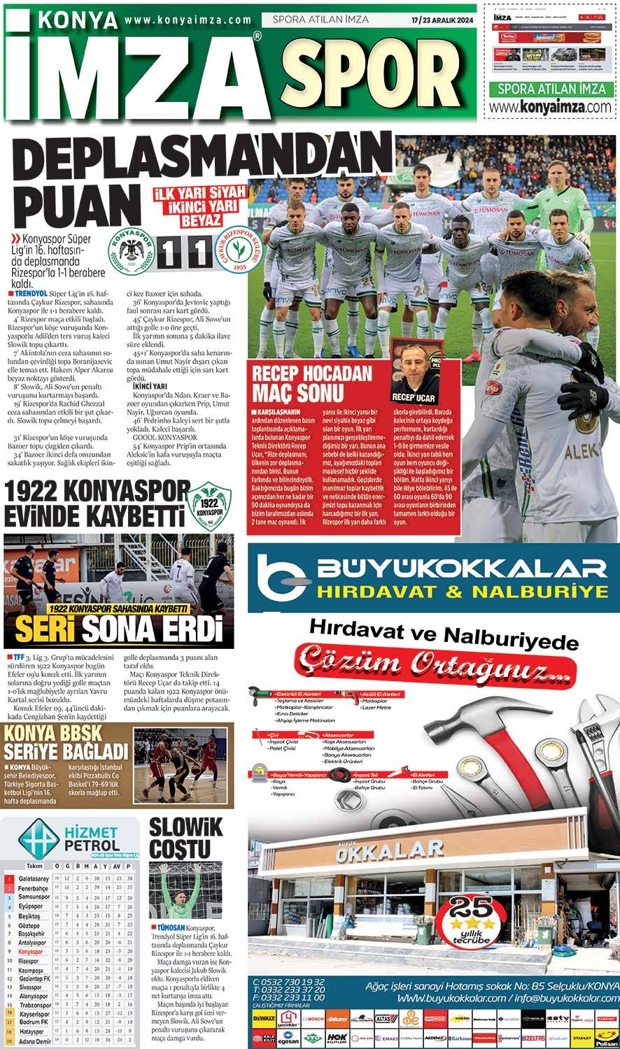 Konya İmza E-GAZETE (17/23 Aralık 2024)  - Konya gazete oku- Konya yerel gazete 11