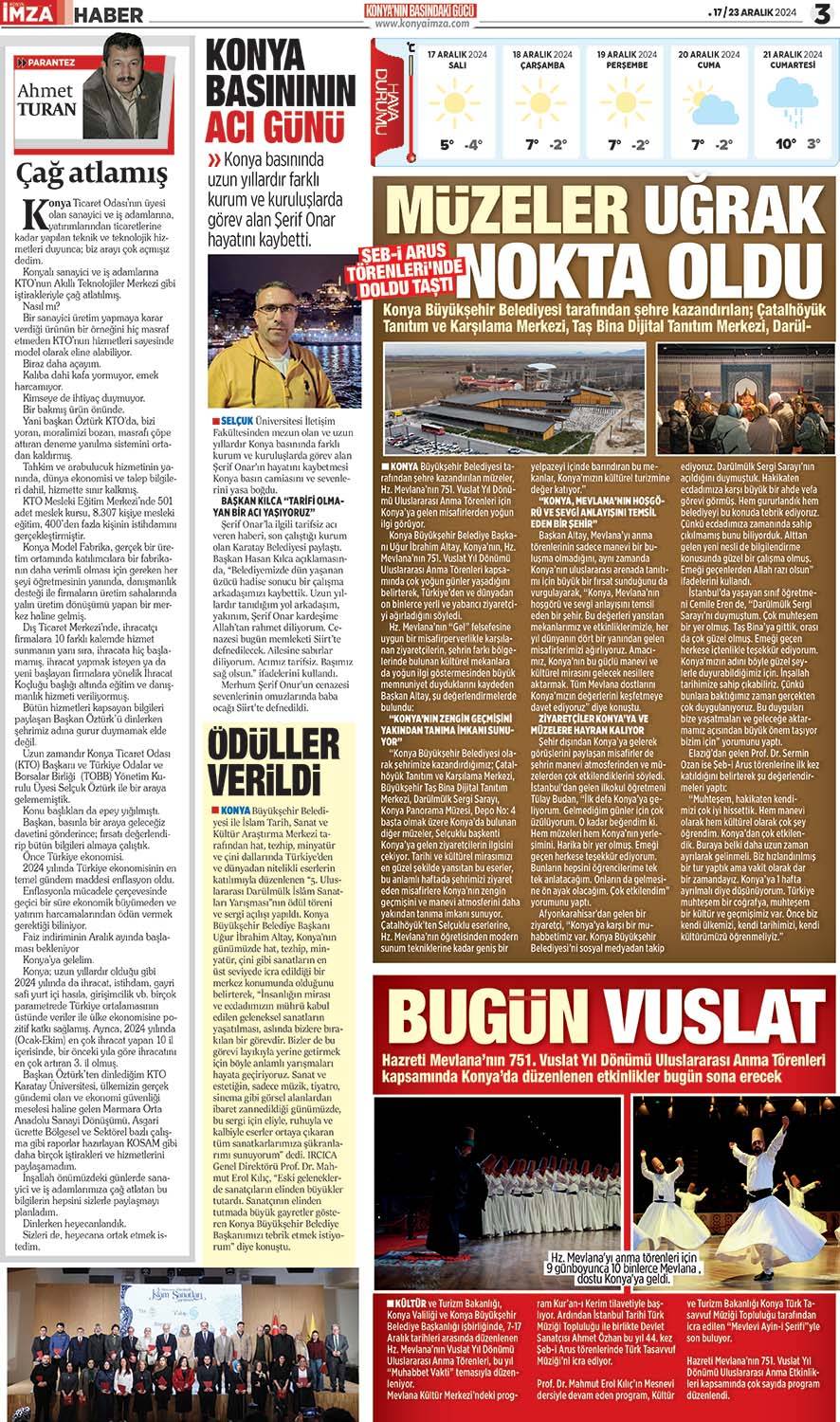 Konya İmza E-GAZETE (17/23 Aralık 2024)  - Konya gazete oku- Konya yerel gazete 3