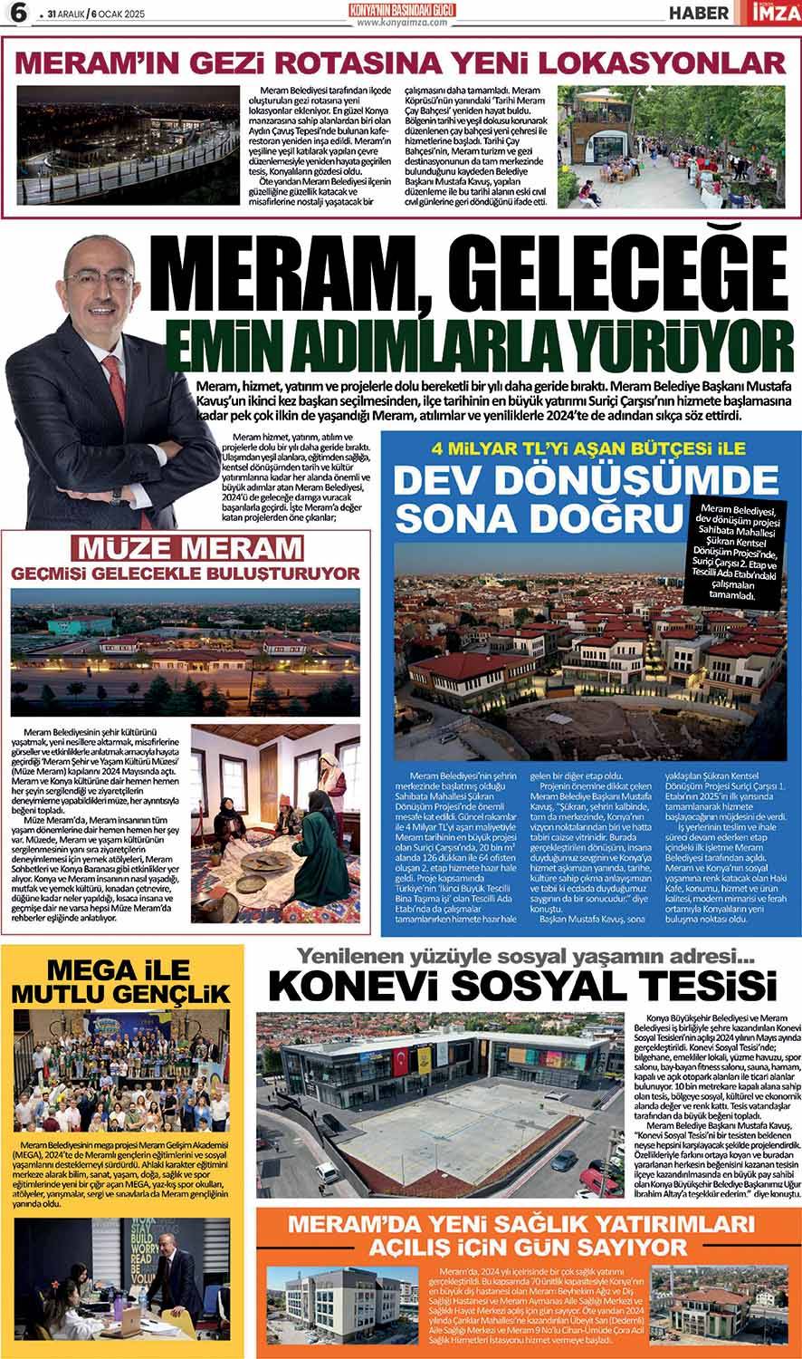 Konya İmza E-GAZETE 31 Aralık/6 Ocak 2025- Konya gazete oku - Yerel gazete oku 6