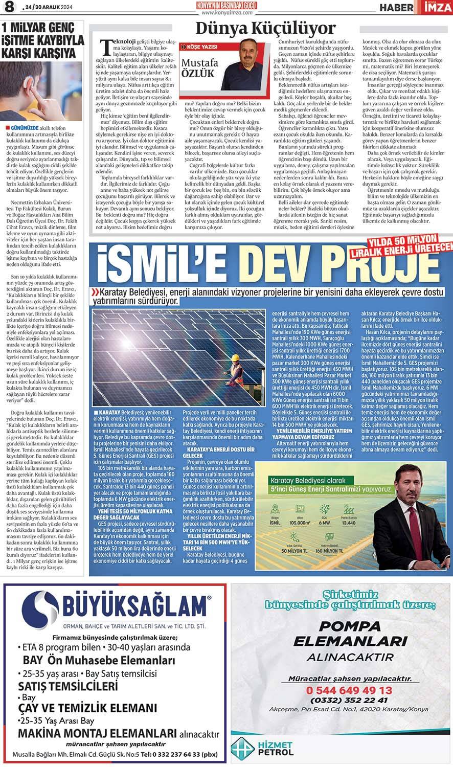 Konya İmza E-GAZETE 24/30 Aralık 2024- Konya gazete oku - Yerel gazete oku 8