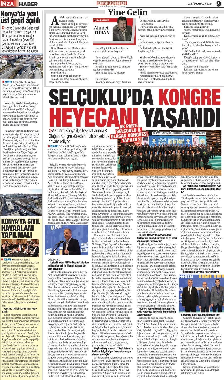 Konya İmza E-GAZETE 24/30 Aralık 2024- Konya gazete oku - Yerel gazete oku 9