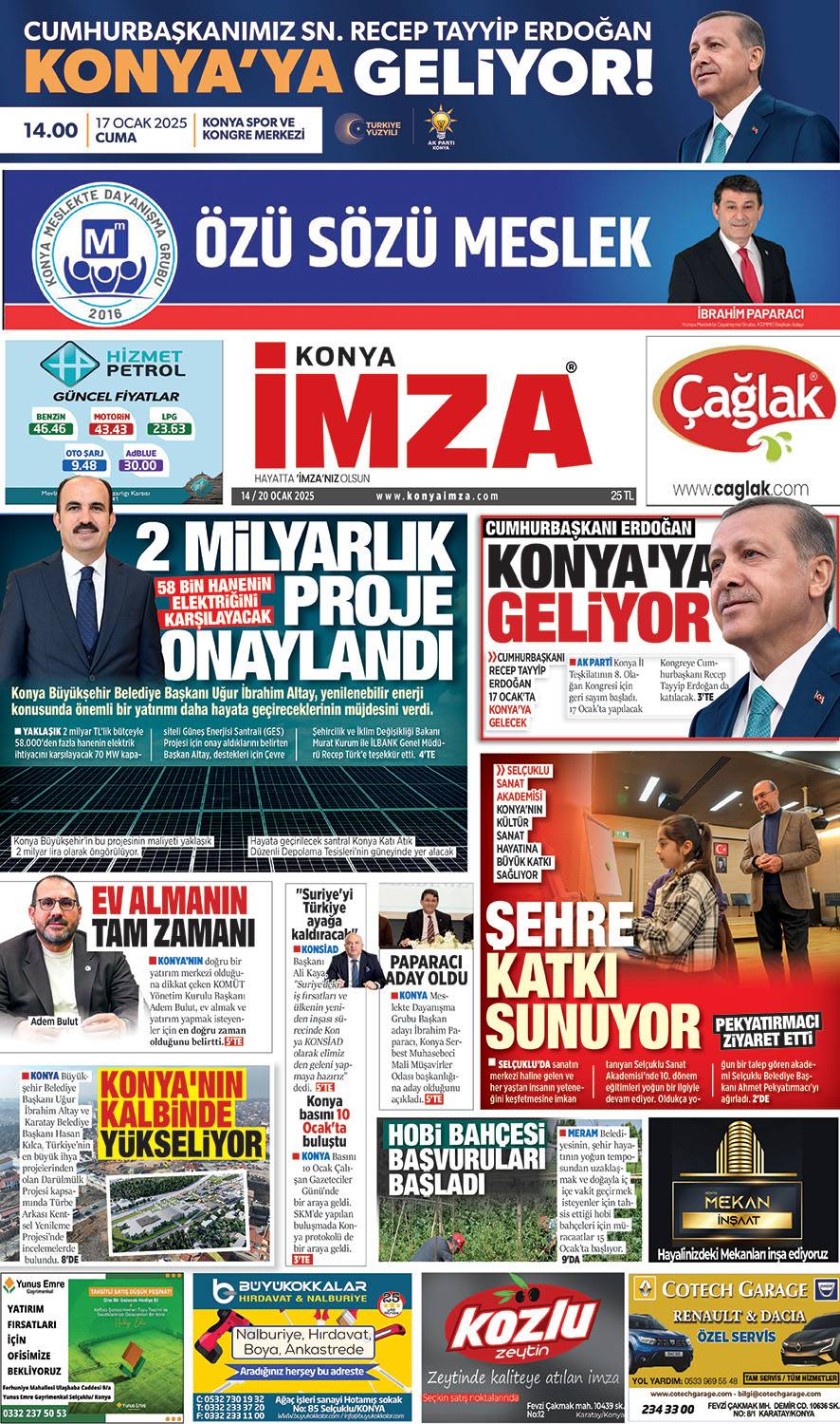 Konya İmza E- Gazete! Konya İmza gazetesi sayfaları! - Konya gazete oku 1