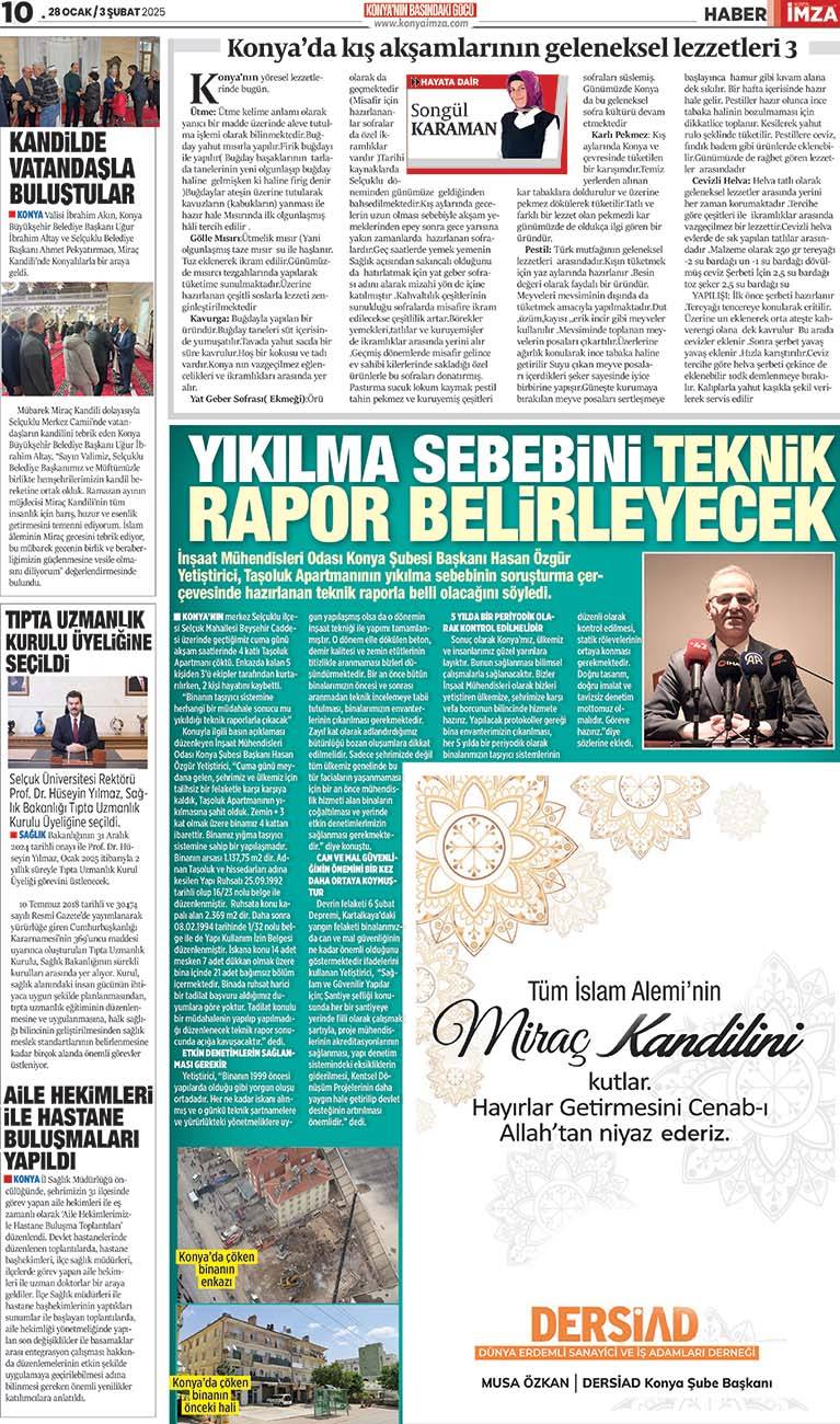Konya İmza E-GAZETE: 28 Ocak / 3 Şubat 2025 10