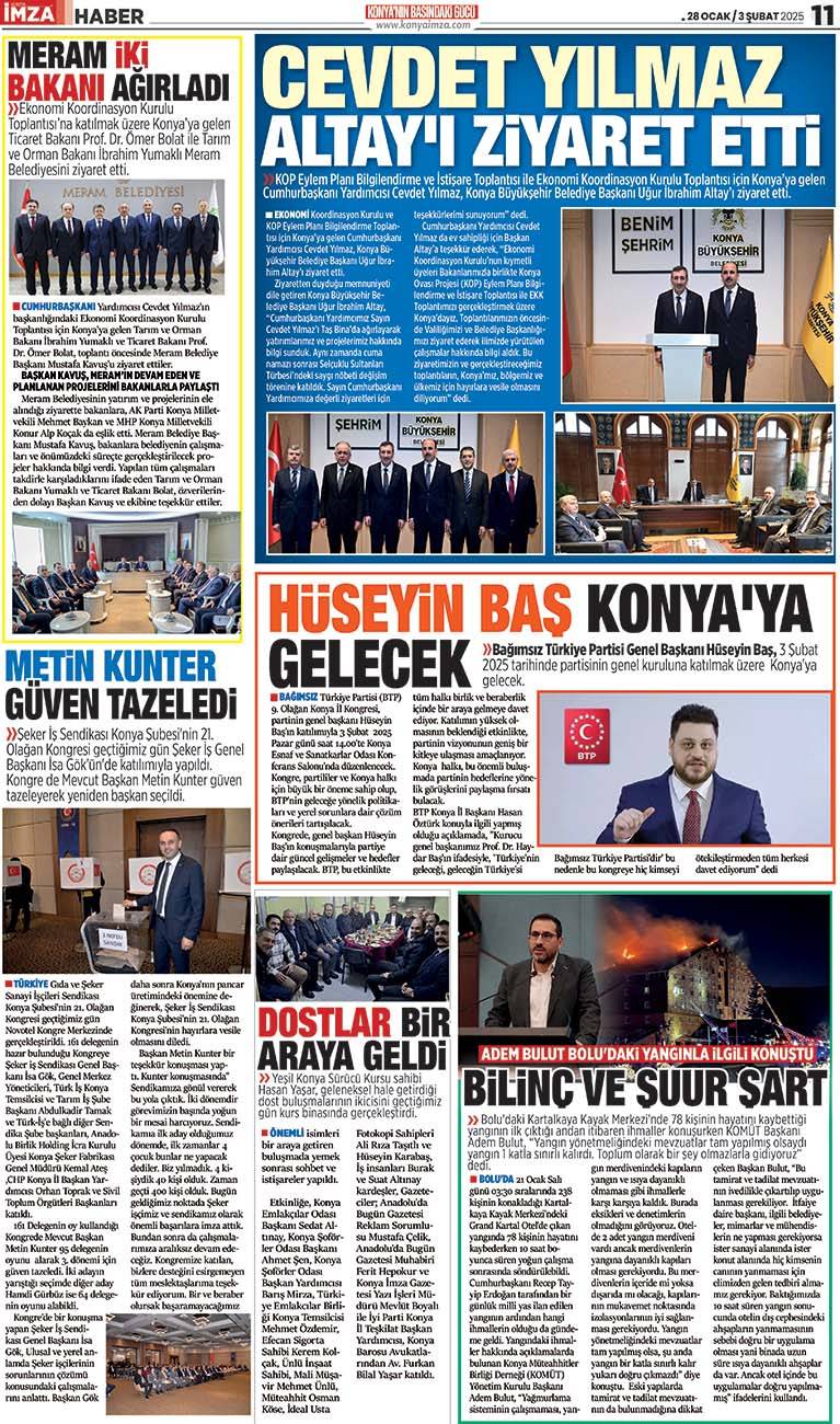 Konya İmza E-GAZETE: 28 Ocak / 3 Şubat 2025 11