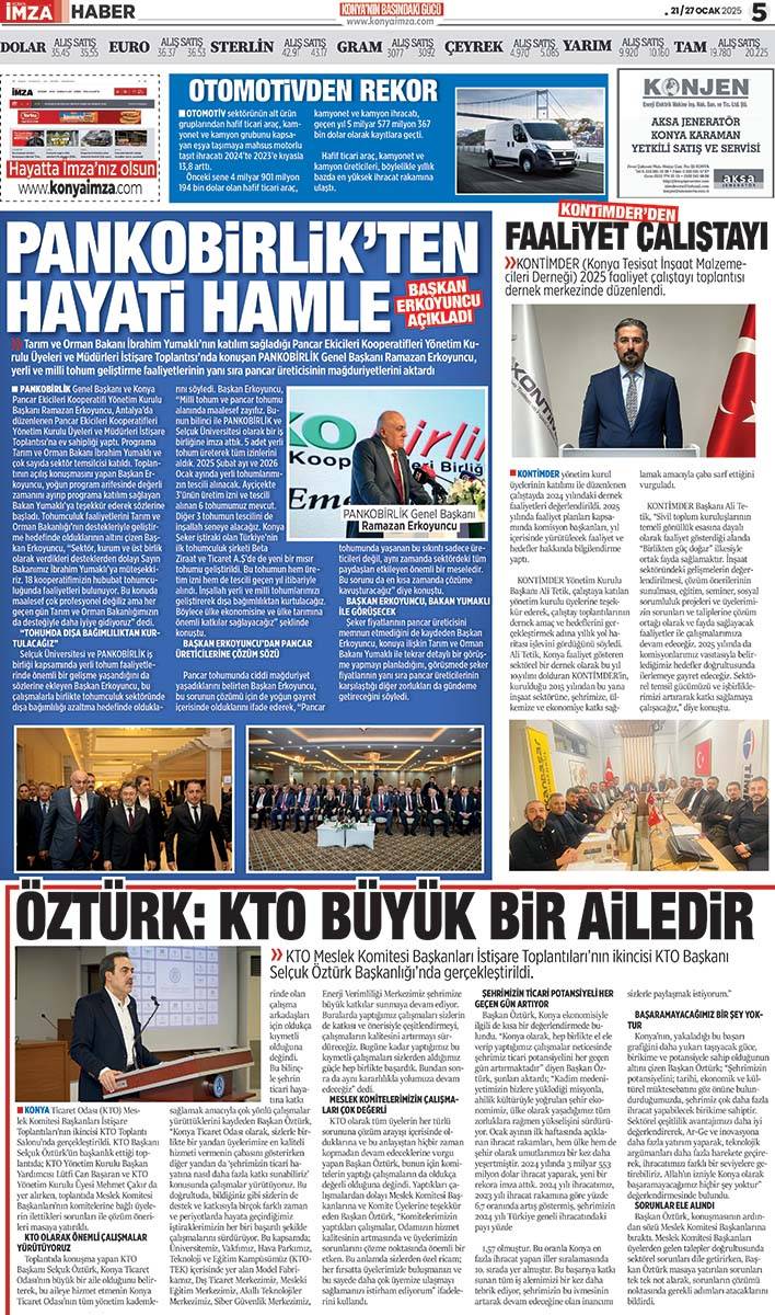 Konya İmza E - Gazete! 21 / 27 Ocak 2025 5