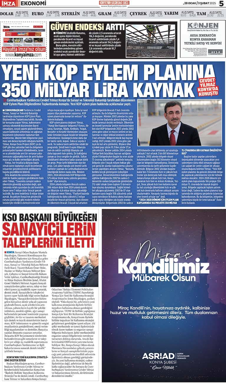 Konya İmza E-GAZETE: 28 Ocak / 3 Şubat 2025 5