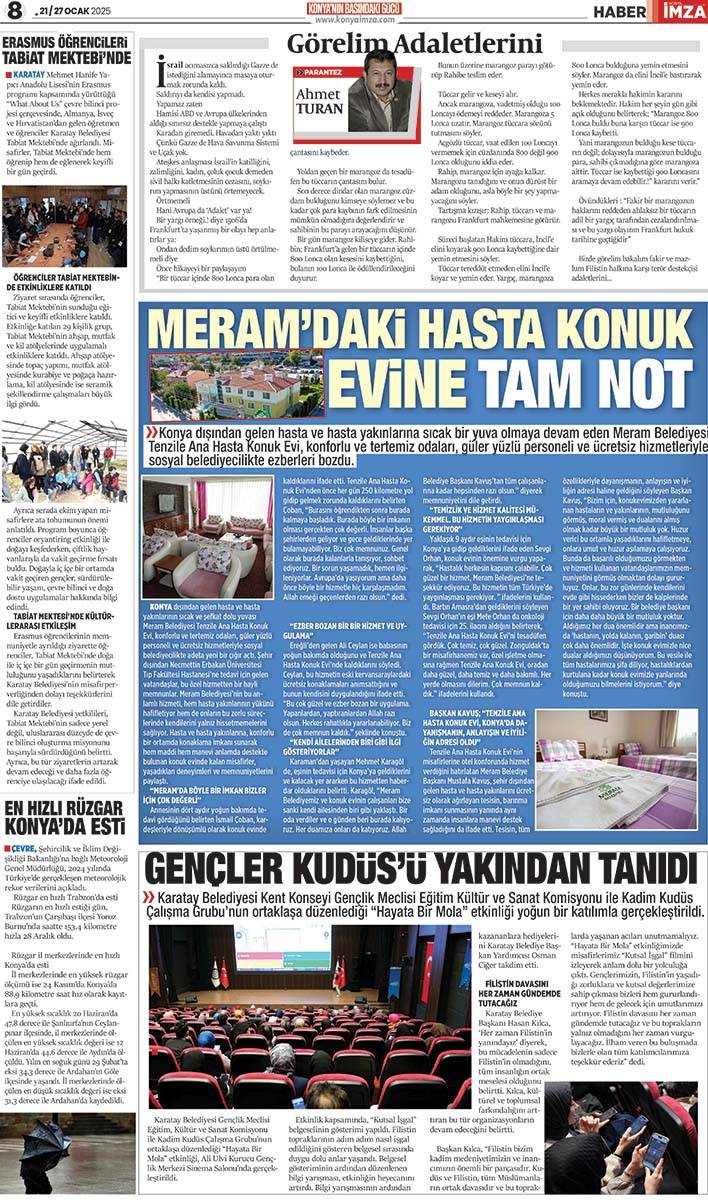 Konya İmza E - Gazete! 21 / 27 Ocak 2025 8