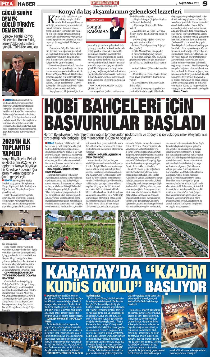Konya İmza E- Gazete! Konya İmza gazetesi sayfaları! - Konya gazete oku 9