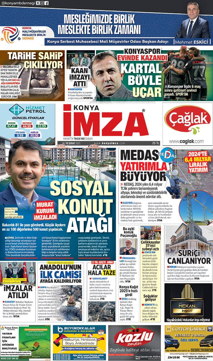 Konya İmza E-GAZETE 4 / 10 Şubat 2025 1