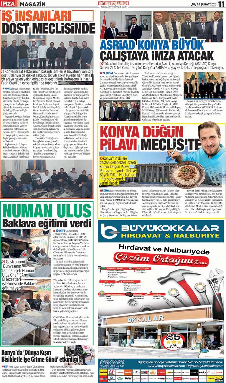 Konya İmza E-GAZETE (18 / 24 Şubat 2025) 11