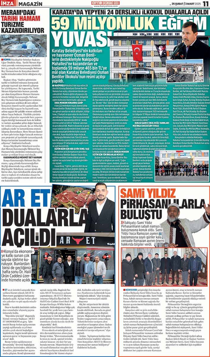 Konya İmza E - GAZETE (25 Şubat / 3 Mart 2025) 11