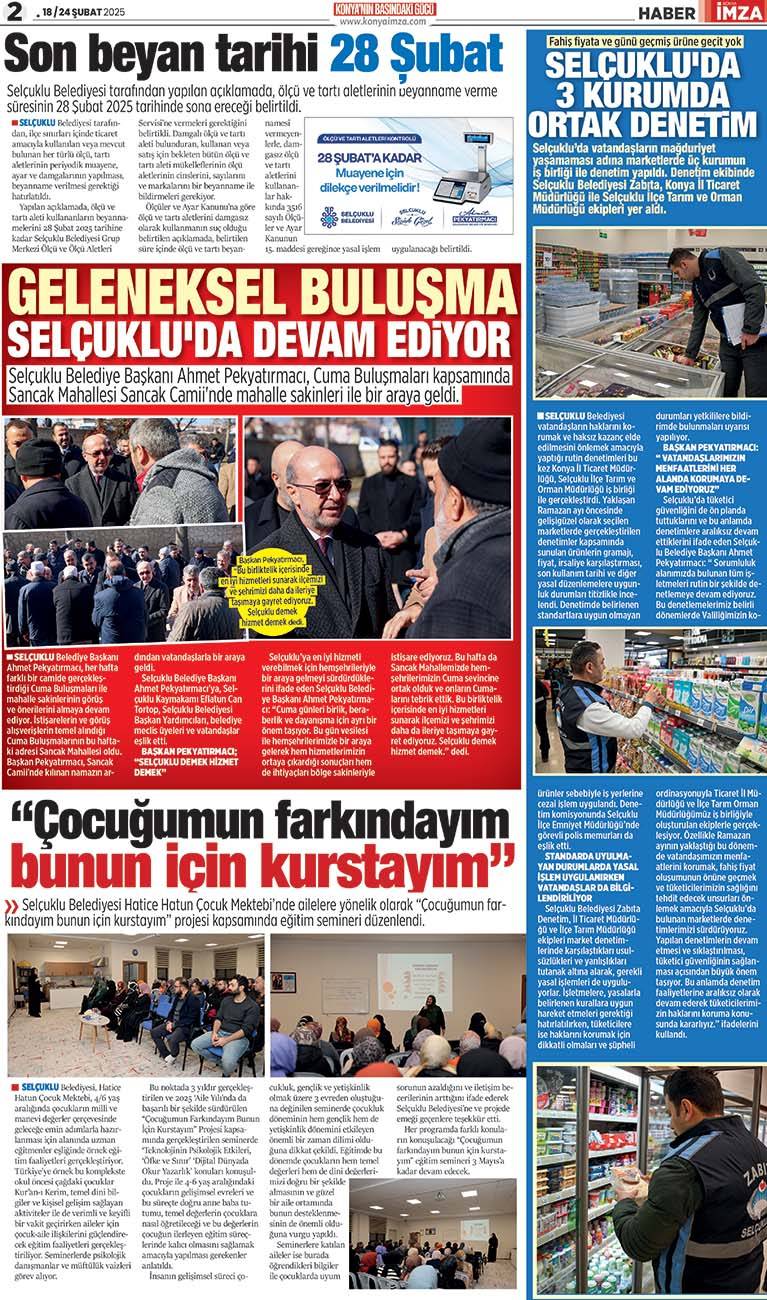 Konya İmza E-GAZETE (18 / 24 Şubat 2025) 2