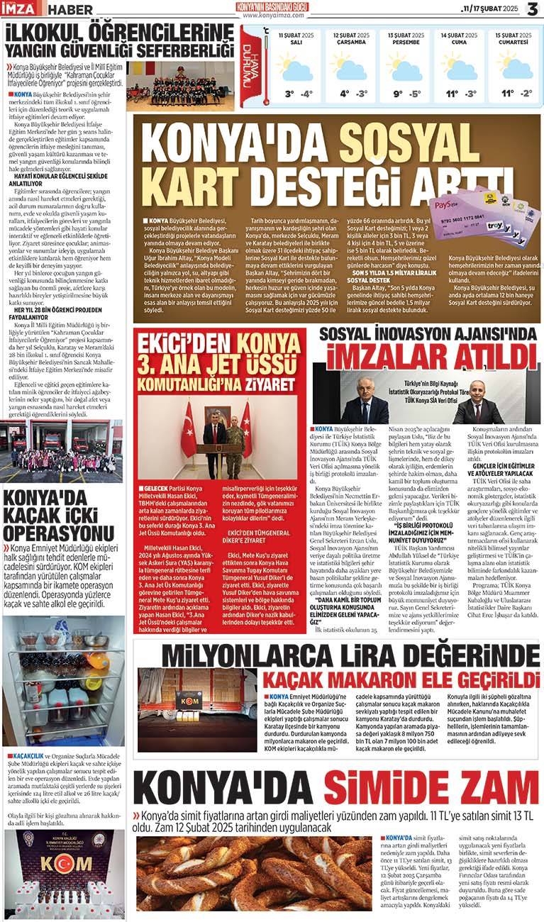 Konya İmza E-GAZETE (11/17 Şubat 2025) 3