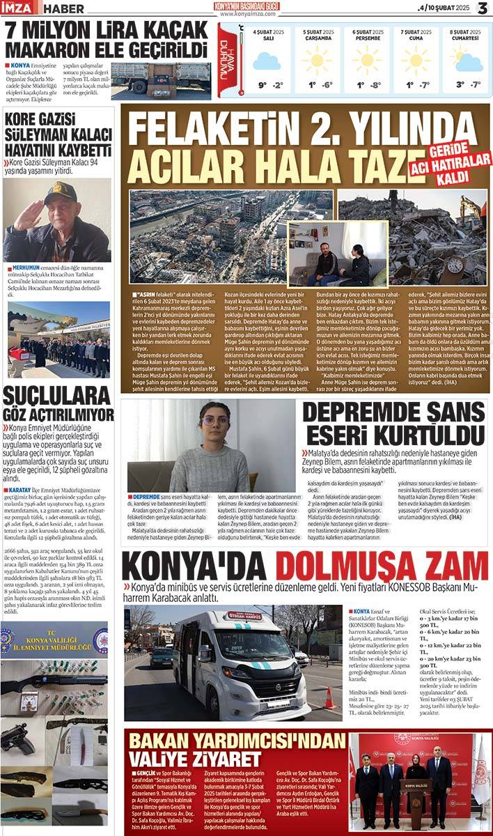Konya İmza E-GAZETE 4 / 10 Şubat 2025 3