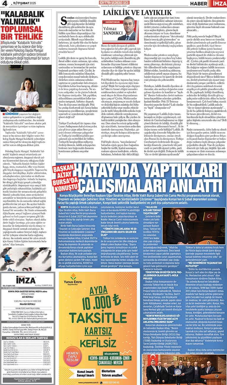 Konya İmza E-GAZETE (11/17 Şubat 2025) 4
