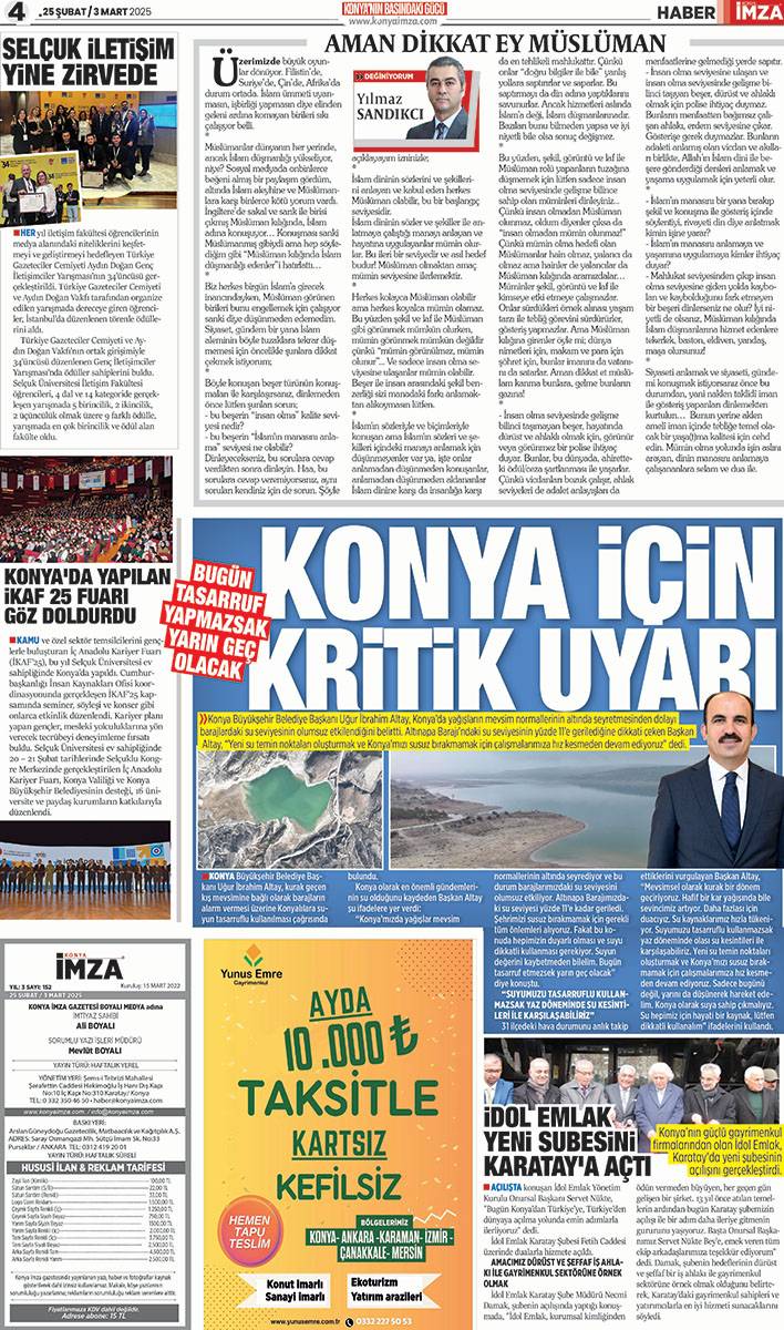 Konya İmza E - GAZETE (25 Şubat / 3 Mart 2025) 4