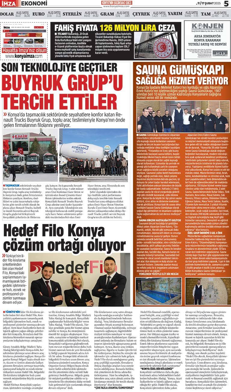 Konya İmza E-GAZETE (11/17 Şubat 2025) 5