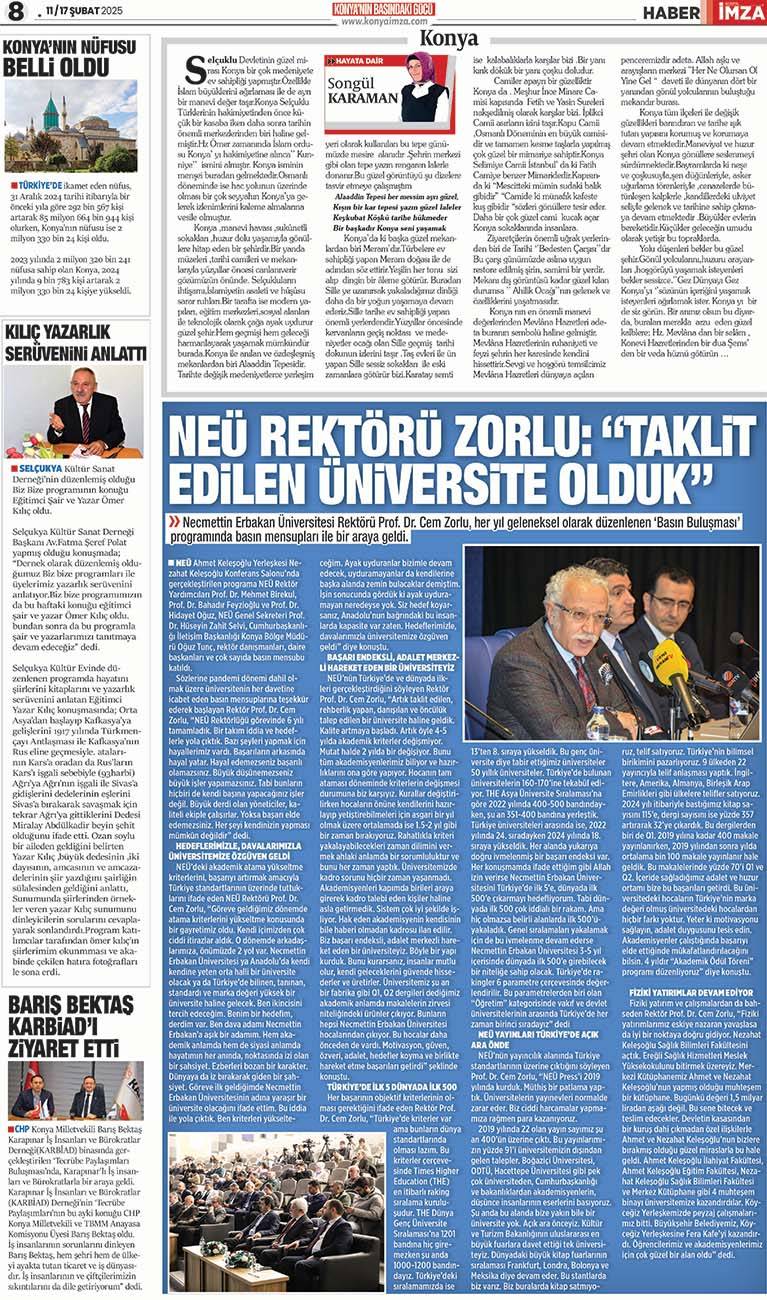 Konya İmza E-GAZETE (11/17 Şubat 2025) 8
