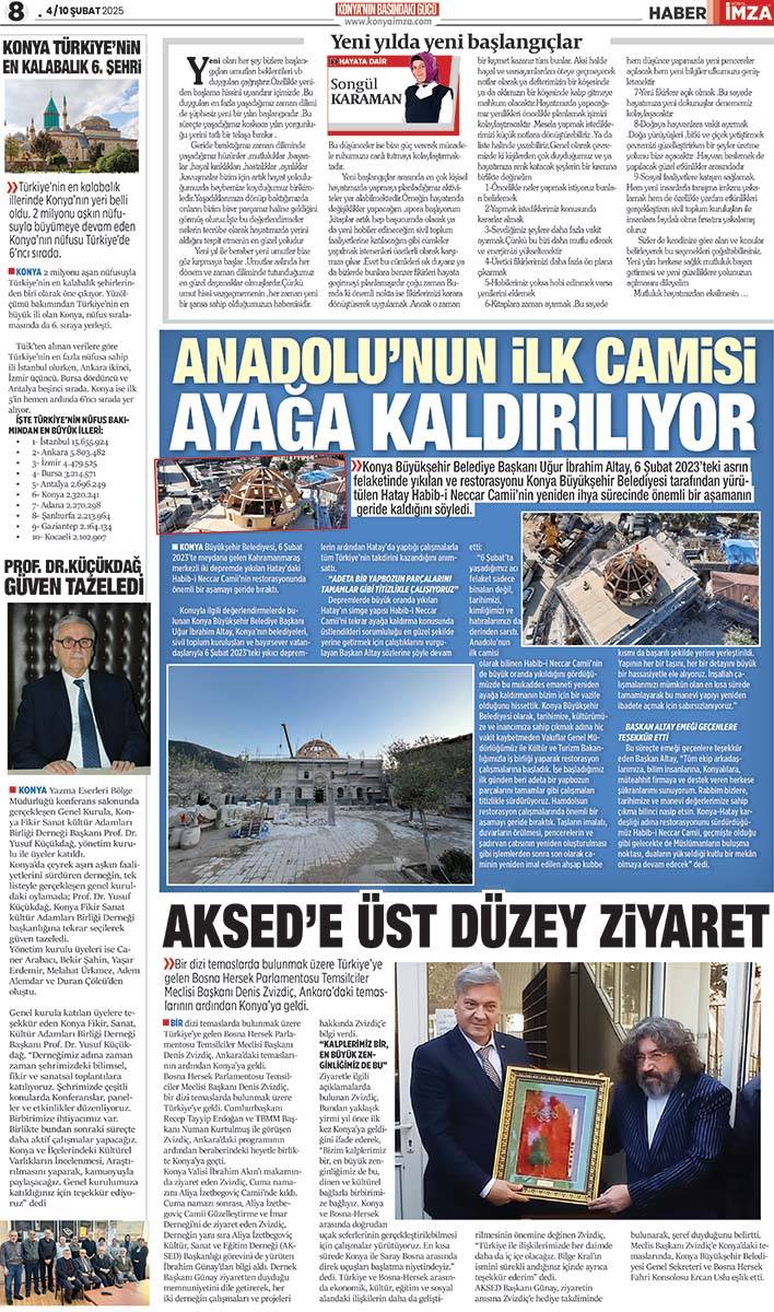 Konya İmza E-GAZETE 4 / 10 Şubat 2025 8