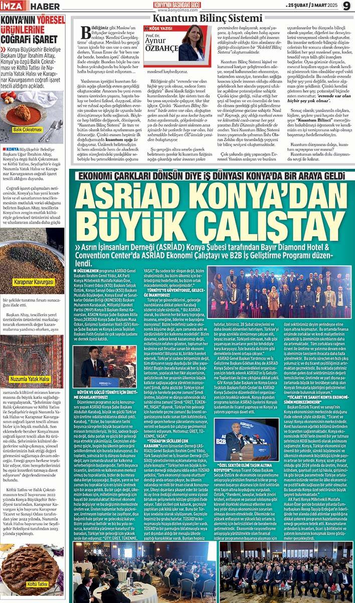 Konya İmza E - GAZETE (25 Şubat / 3 Mart 2025) 9