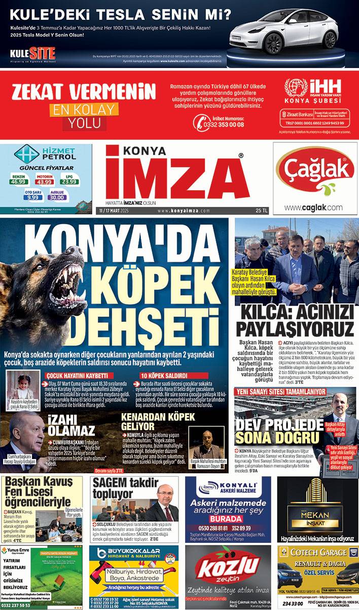 Konya İmza E-GAZETE! 11 / 17 Mart 2025 - Konya gazete oku - Konya yerel gazeteler 1