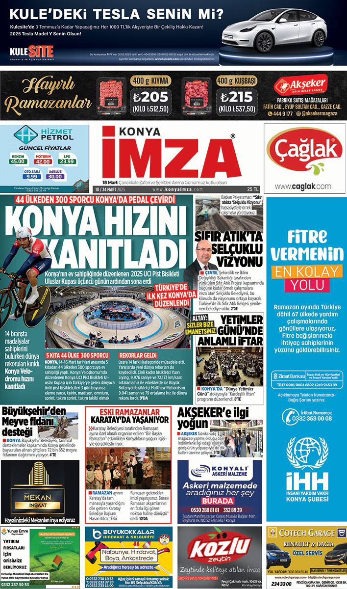 Konya İmza E-GAZETE 18 / 24 Mart 2025 1