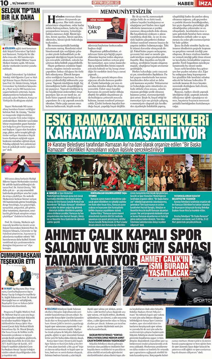 Konya İmza E-GAZETE 18 / 24 Mart 2025 10