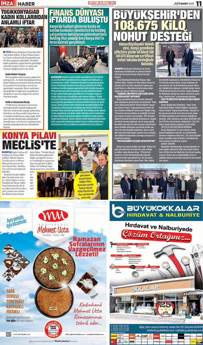Konya İmza E-GAZETE! 11 / 17 Mart 2025 - Konya gazete oku - Konya yerel gazeteler 11