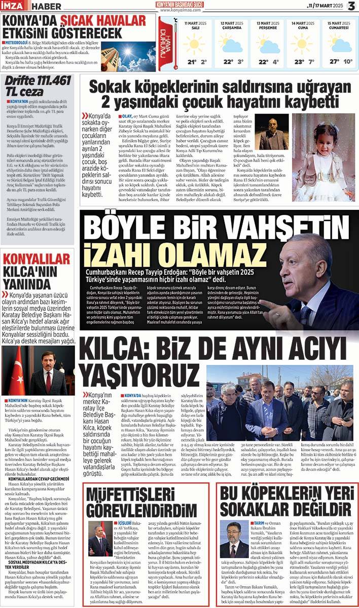 Konya İmza E-GAZETE! 11 / 17 Mart 2025 - Konya gazete oku - Konya yerel gazeteler 3