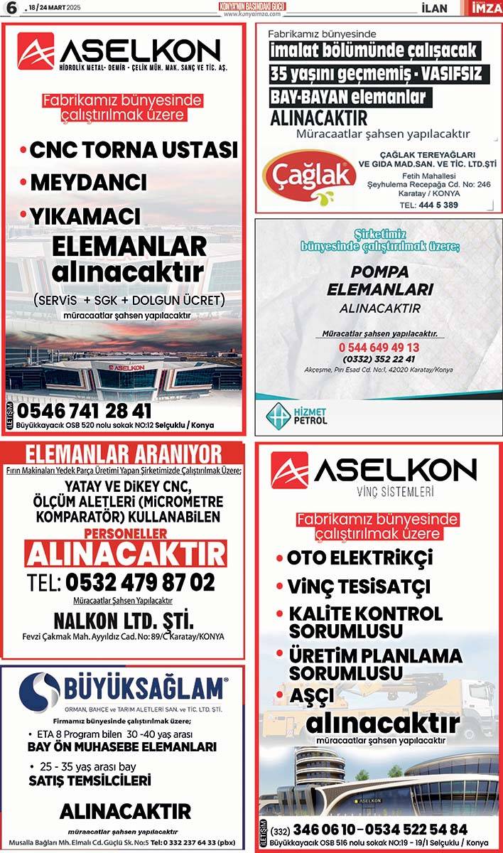 Konya İmza E-GAZETE 18 / 24 Mart 2025 6