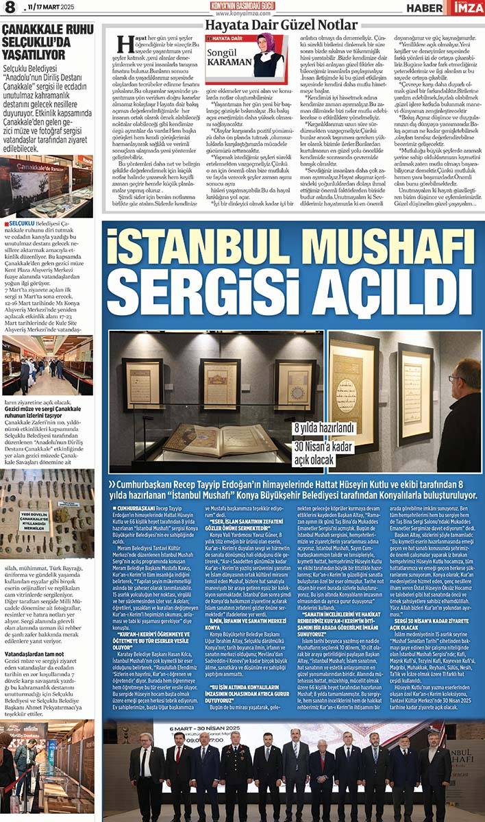 Konya İmza E-GAZETE! 11 / 17 Mart 2025 - Konya gazete oku - Konya yerel gazeteler 8