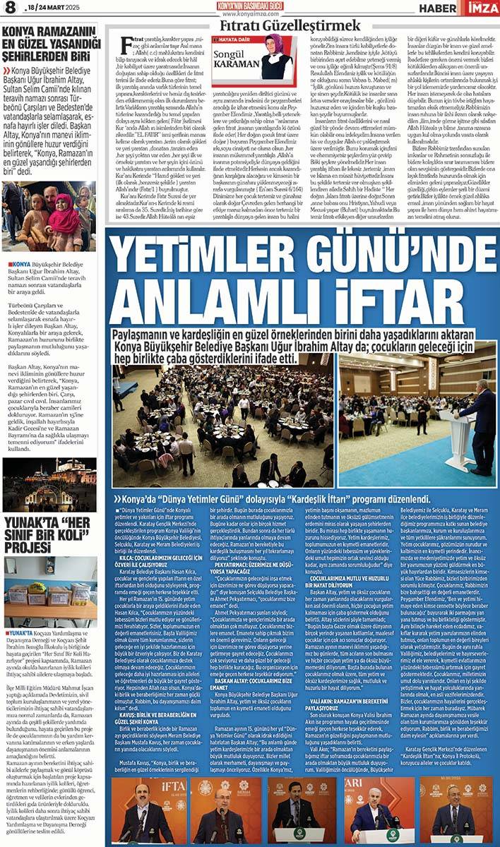 Konya İmza E-GAZETE 18 / 24 Mart 2025 8