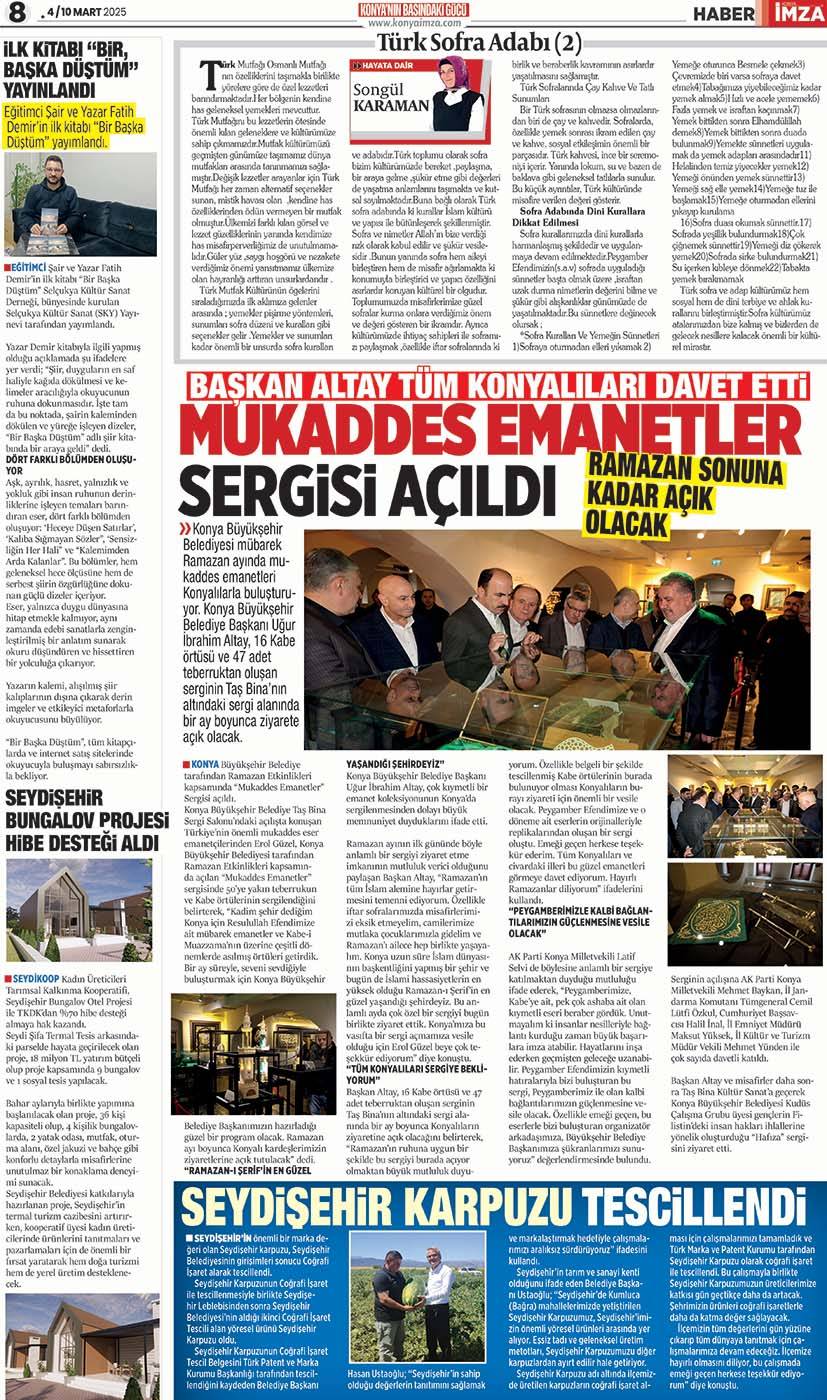 Konya İmza E-GAZETE! 4 / 10 Mart 2025 - Konya gazete oku - Konya yerel gazeteler 8