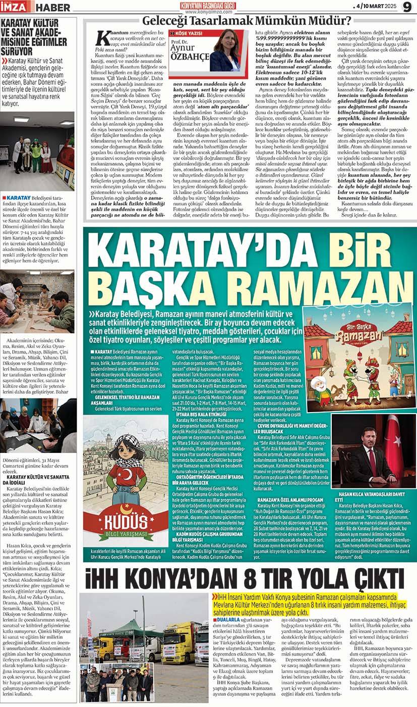 Konya İmza E-GAZETE! 4 / 10 Mart 2025 - Konya gazete oku - Konya yerel gazeteler 9