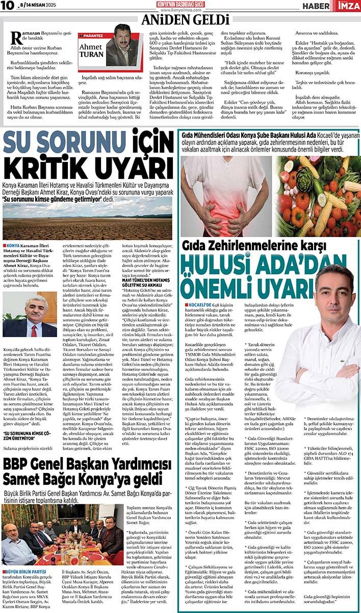 Konya İmza E-GAZETE (8 /14 Nisan 2025) 10