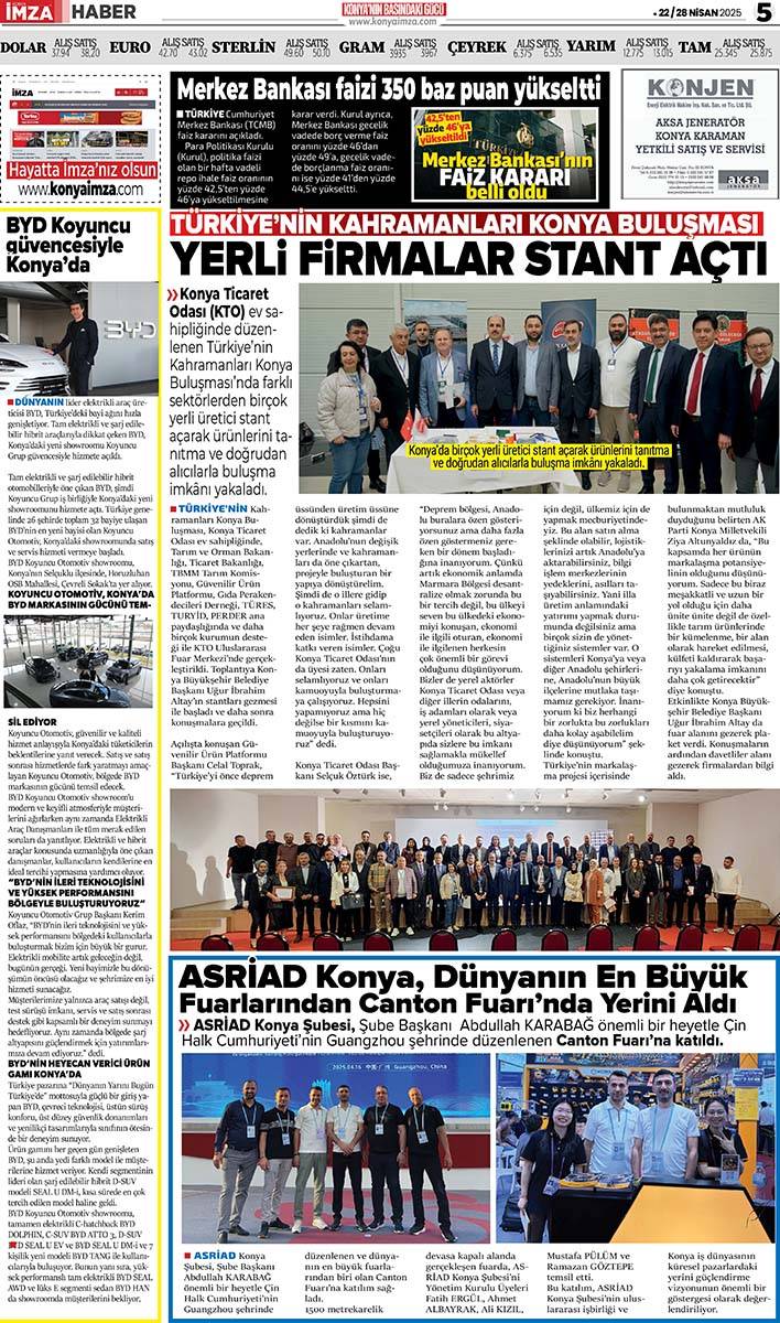 Konya İmza E-GAZETE 22/28 Nisan 2025 5