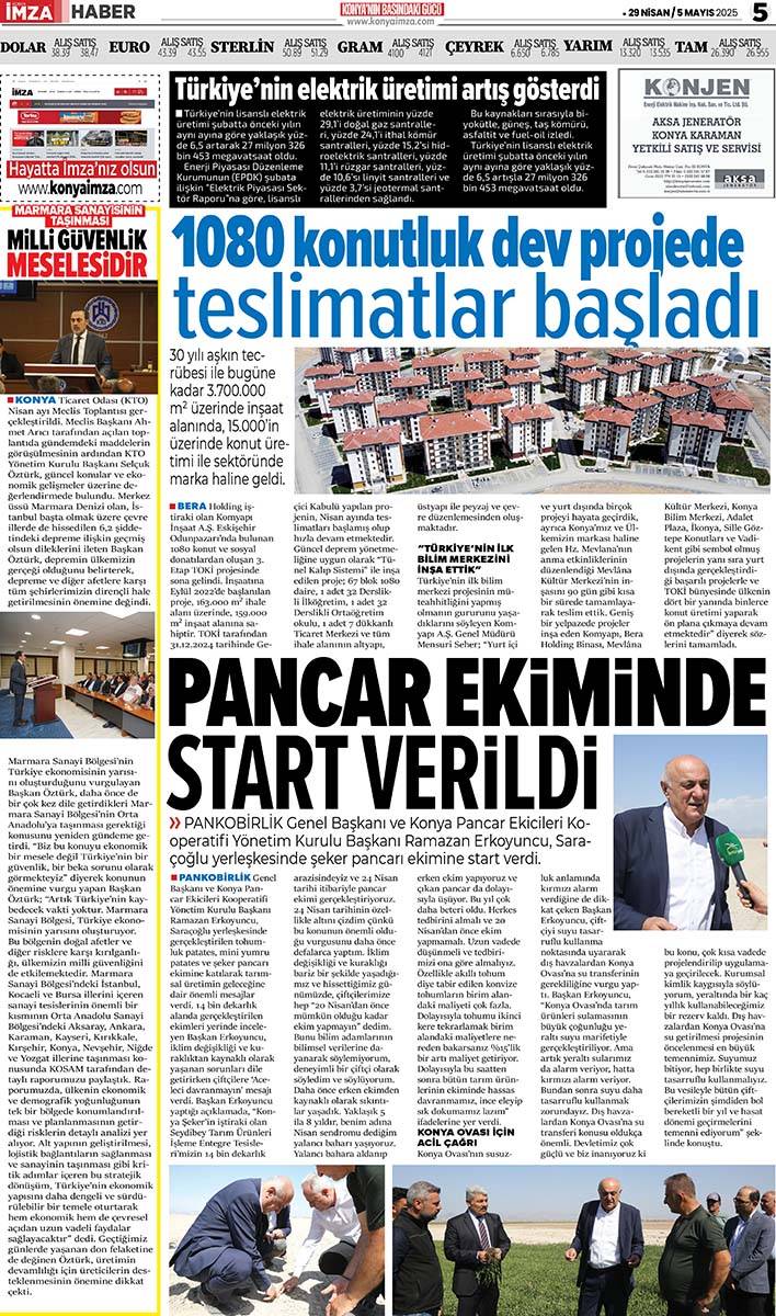Konya İmza E-GAZETE 29 Nisan / 5 Mayıs 2025 5