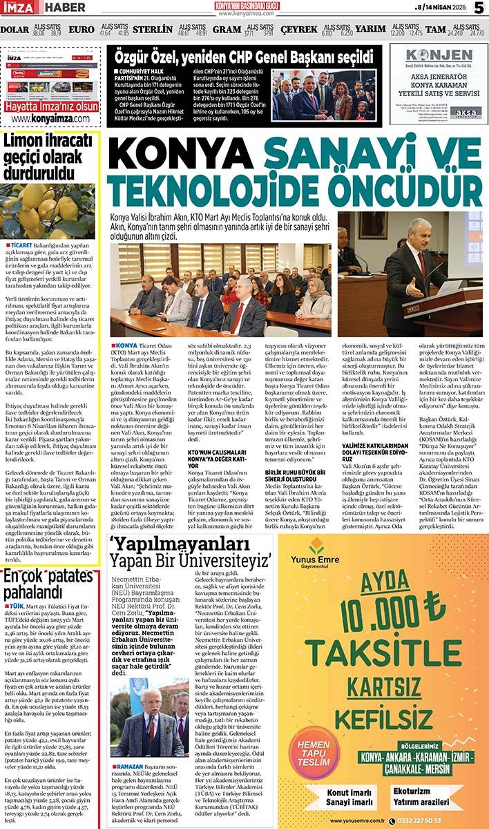 Konya İmza E-GAZETE (8 /14 Nisan 2025) 5