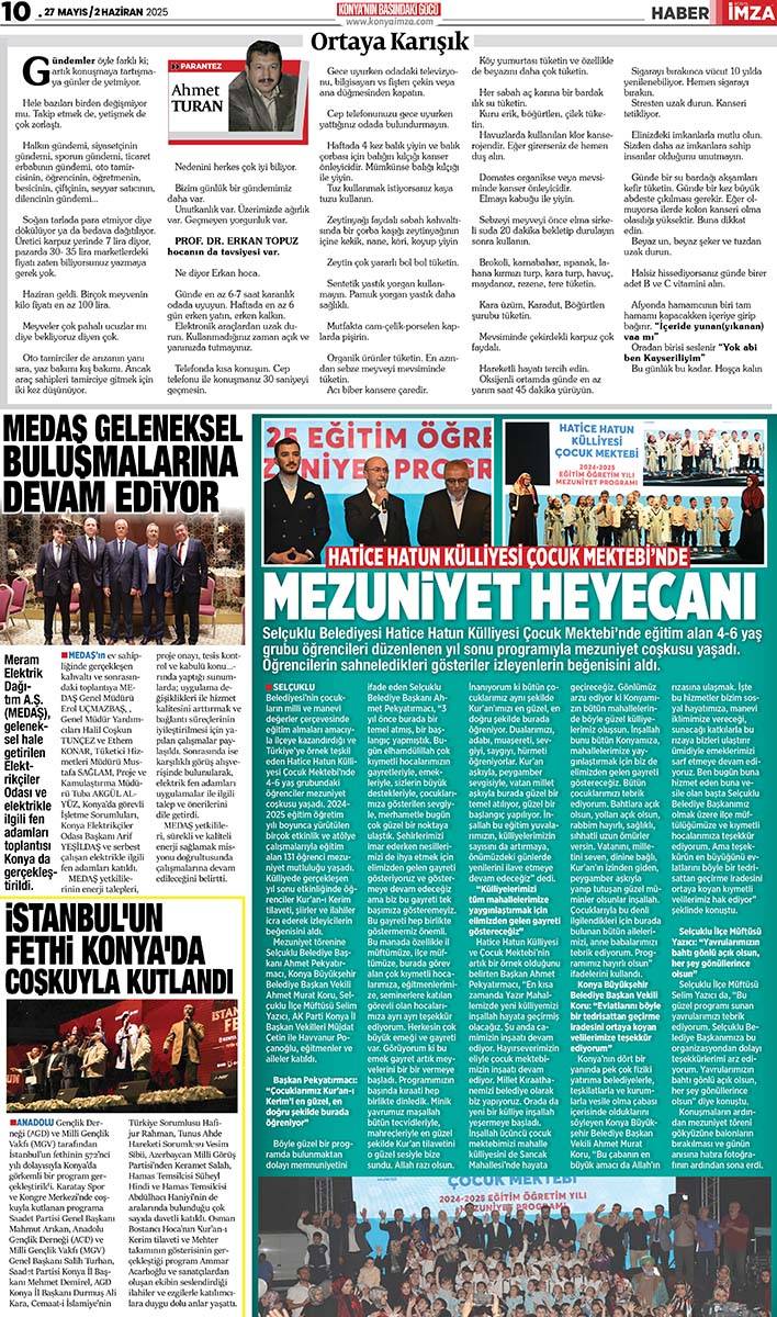 Konya İmza E-GAZETE (27 Mayıs / 2 Haziran 2025) 10
