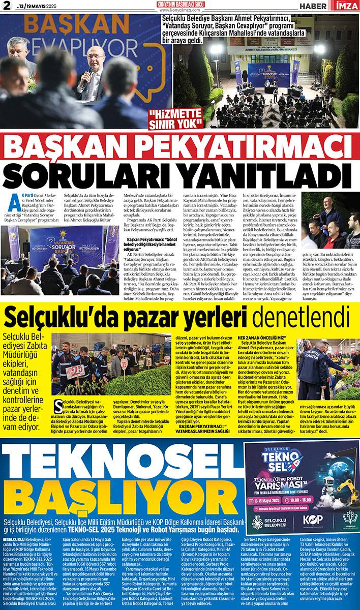 Konya İmza E-GAZETE (13 / 19 Mayıs 2025) 2