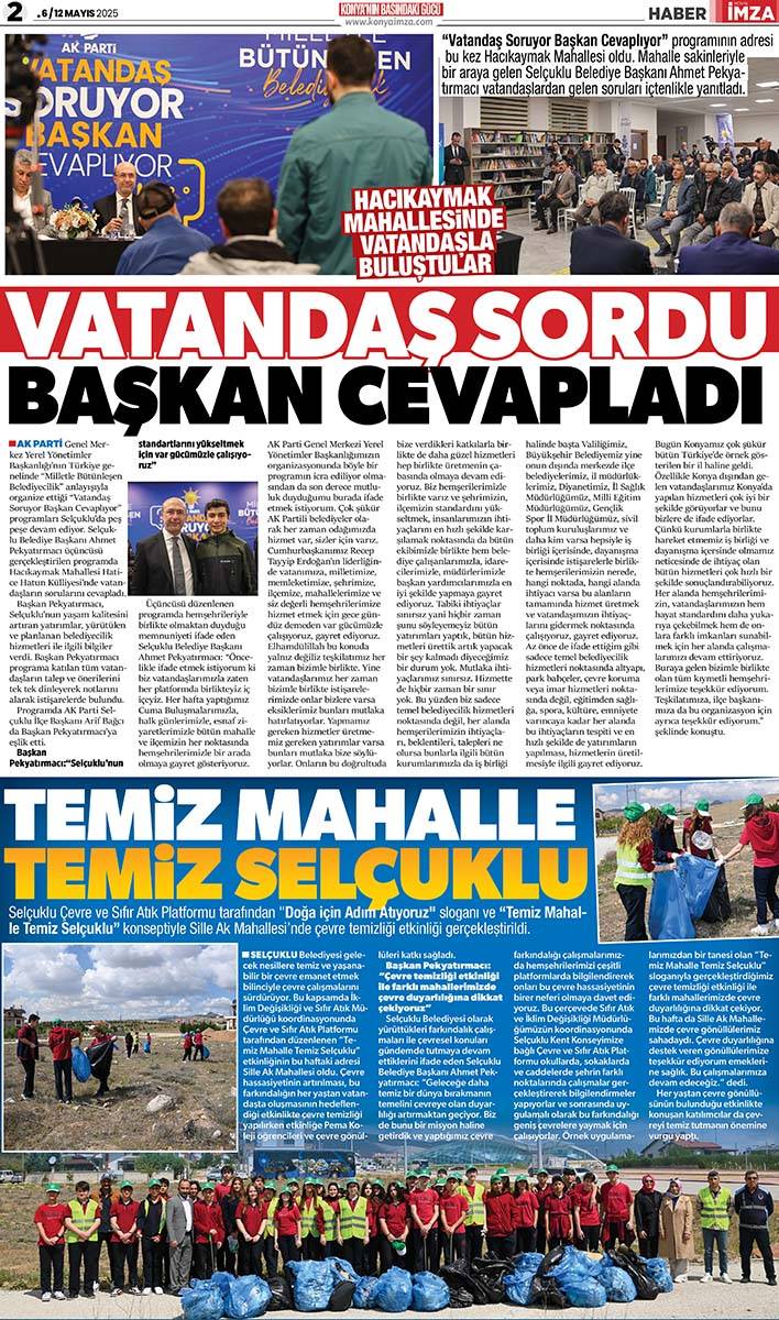 Konya İmza E-GAZETE (6 / 12 Mayıs 2025) 2